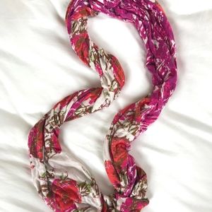 Anthropologie Floral Print Infinity Circle Scarf